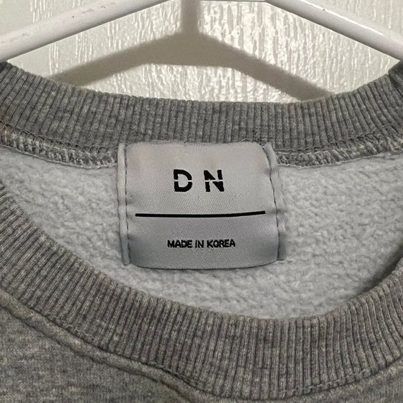DN Grey Embroidered Crew Neck - Picture 3 of 5